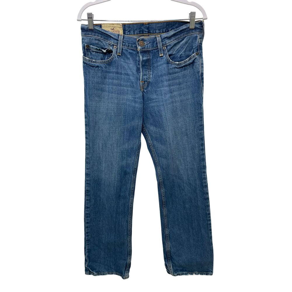 Hollister Jeans Men 30 x 30 Classic Straight Button Fly Casual Preppy Heel Drag